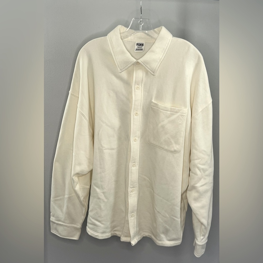 Cream Colored Button Down From Victorias Secret P… - image 1